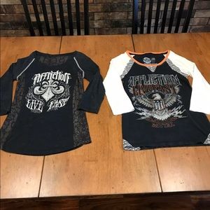 NWOT Affliction shirts - Size Small